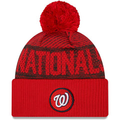 Washington Nationals New Era Authentic Collection Sport Cuffed Knit Hat with Pom Clearance