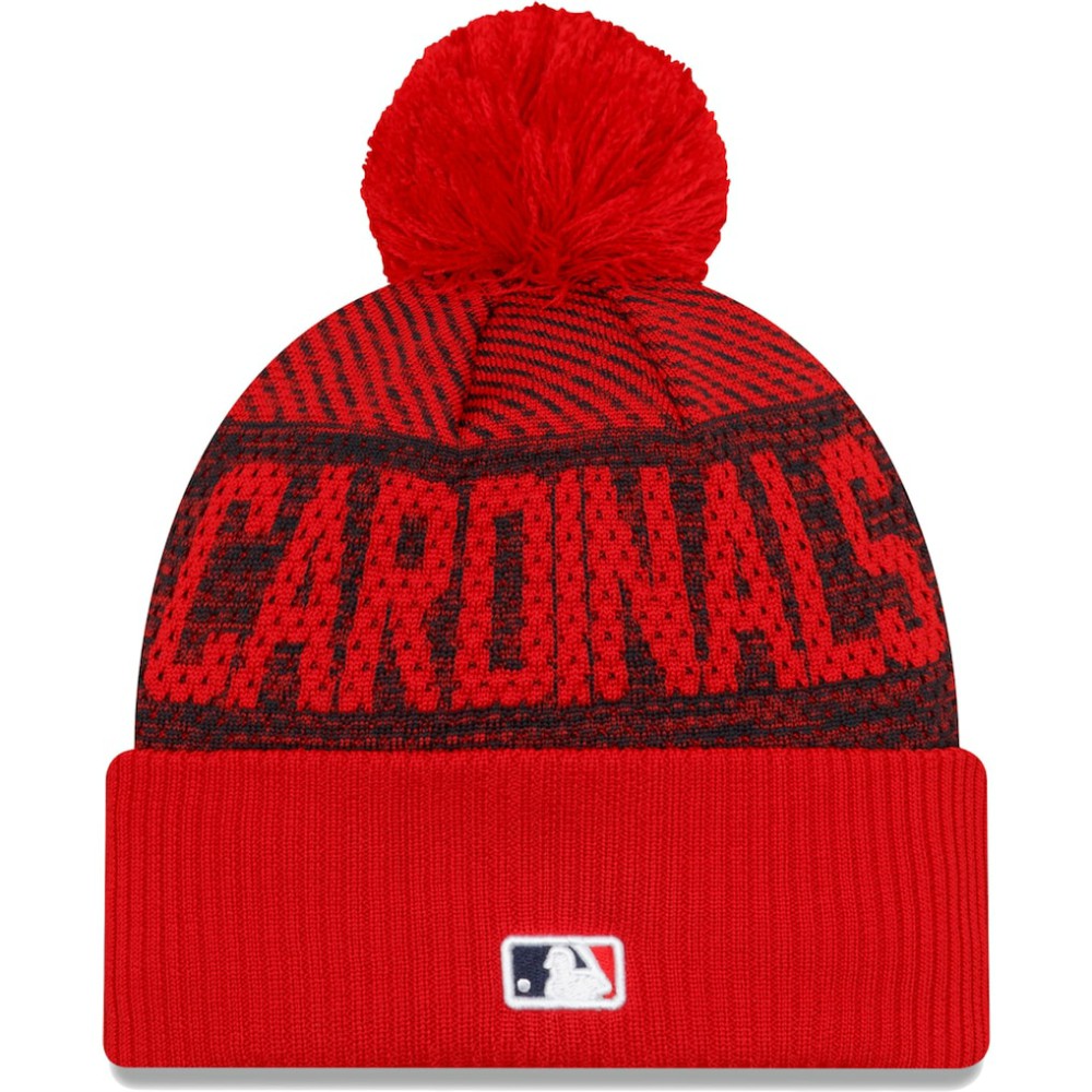 St. Louis Cardinals New Era Authentic Collection Sport Cuffed Knit Hat with Pom On Sale