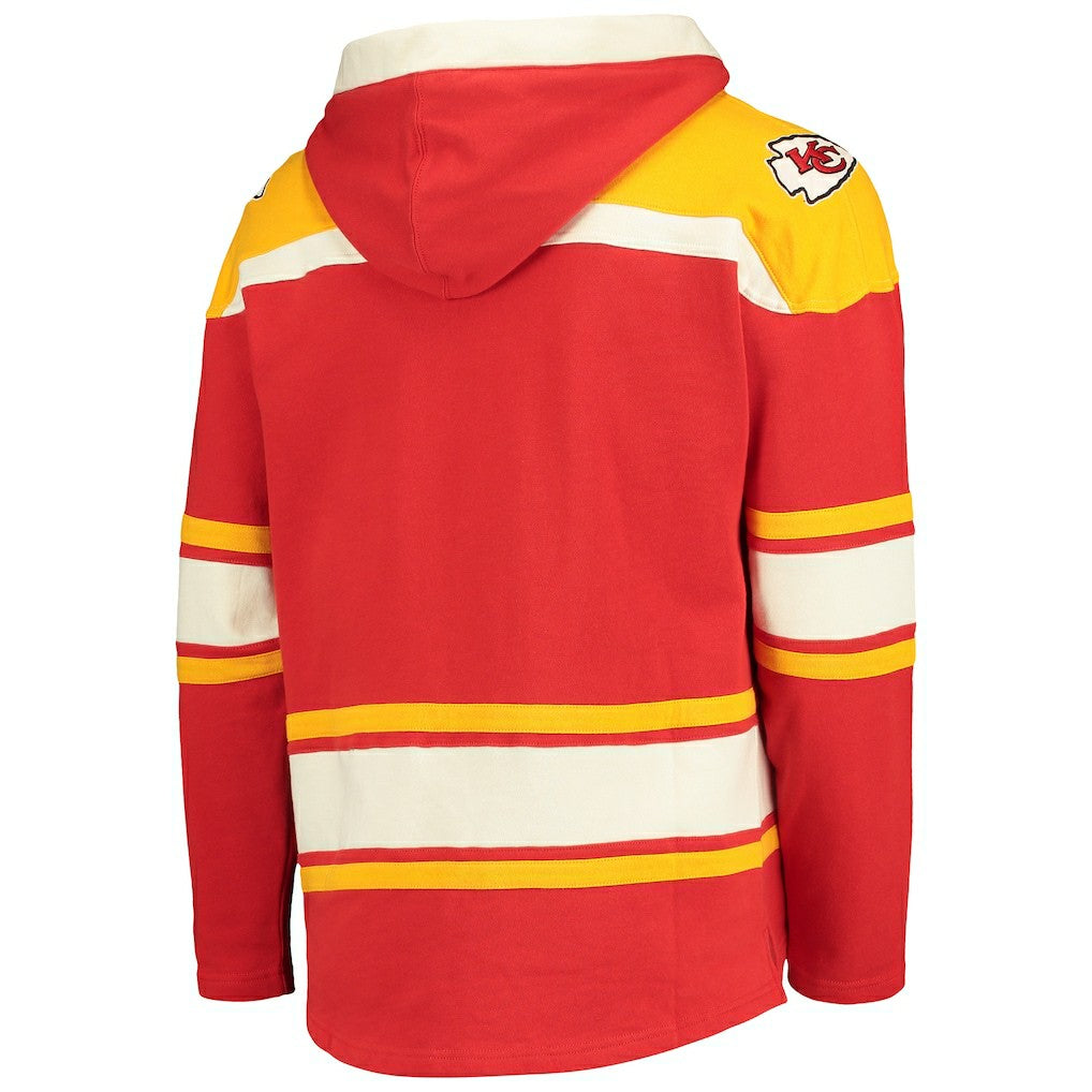 Kansas City Chiefs '47 Lacer V-Neck Pullover Hoodie Red/Gold - 47 brand