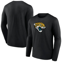Jacksonville Jaguars Primary Team Logo Long Sleeve T-Shirt Black - NFL