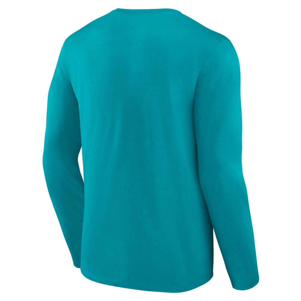 Miami Dolphins Primary Team Logo Long Sleeve T-Shirt Aqua - NFL