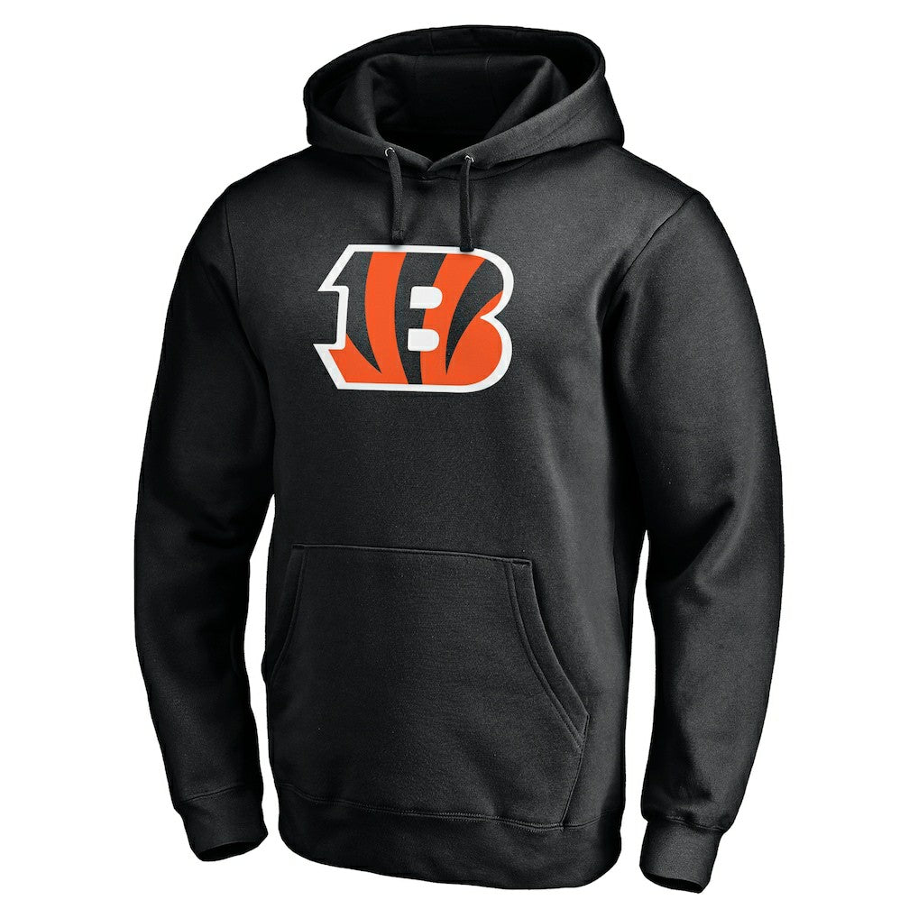 Cincinnati Bengals Primary Logo Fitted Pullover Hoodie Black - NFL