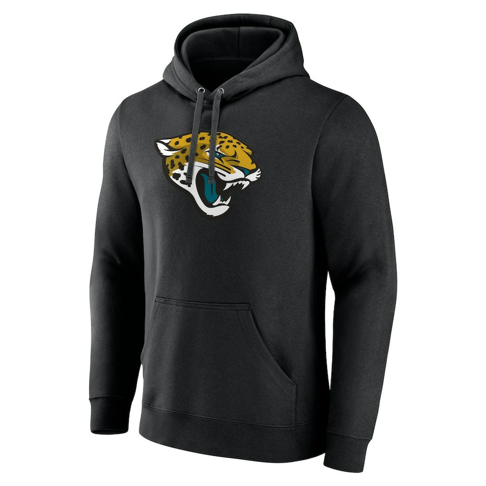 Jacksonville Jaguars Primary Logo Fitted Pullover Hoodie Black - NFL