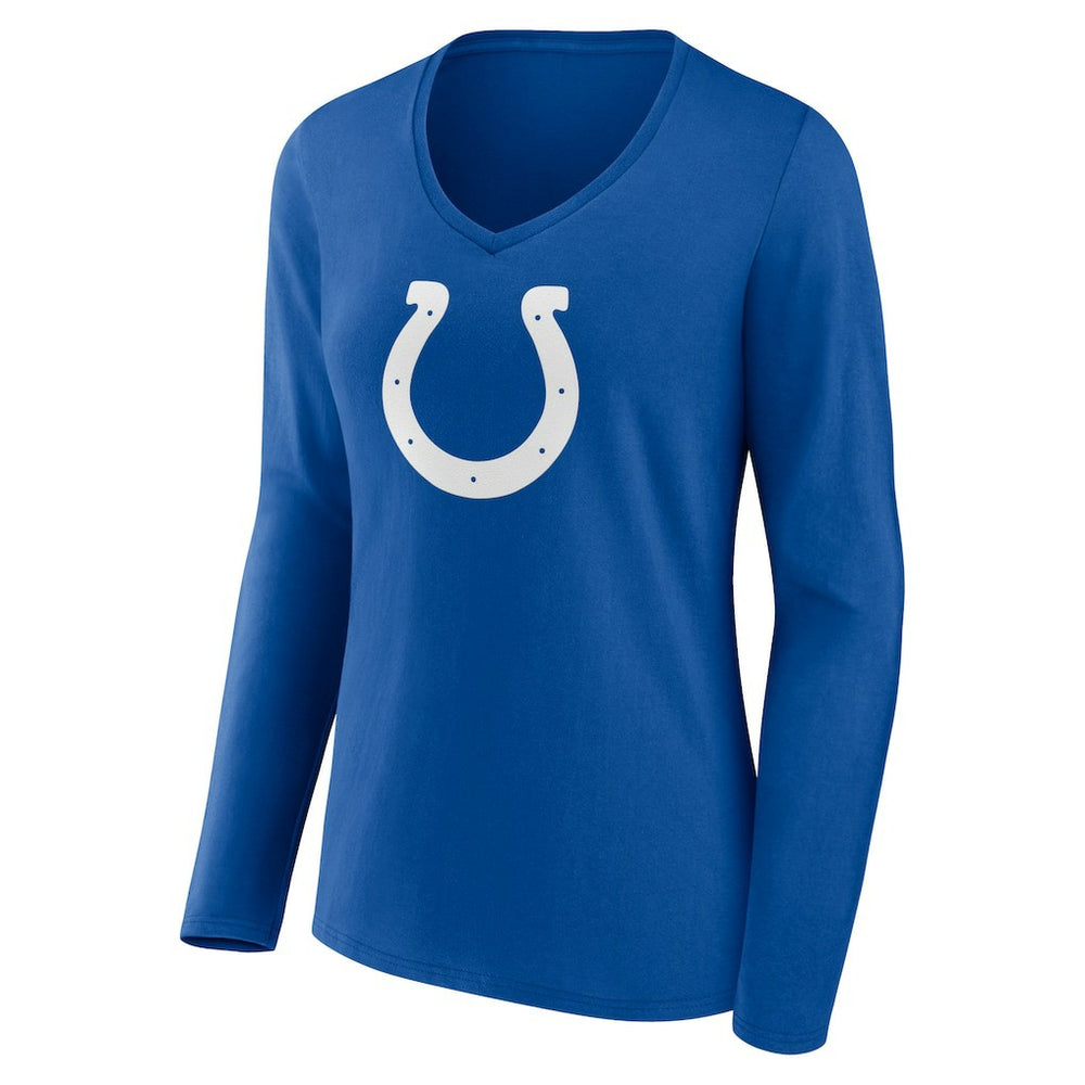 Indianapolis Colts Women's Primary Team Logo Long Sleeve V-Neck T-Shirt Royal - NFL