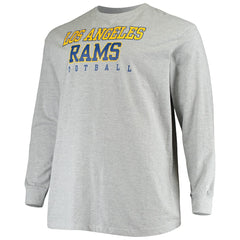 Los Angeles Rams Big & Tall Practice Long Sleeve T-Shirt Heathered Gray - Fanatics