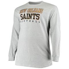 New Orleans Saints Big & Tall Practice Long Sleeve T-Shirt Heathered Gray - Fanatics