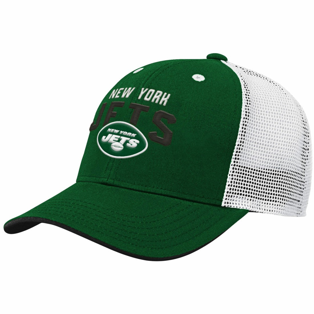 New York Jets Youth Core Lockup Adjustable Hat Green/White - NFL