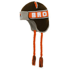 Cleveland Browns Preschool Wordmark Ears Trooper Knit Hat Brown - NFL
