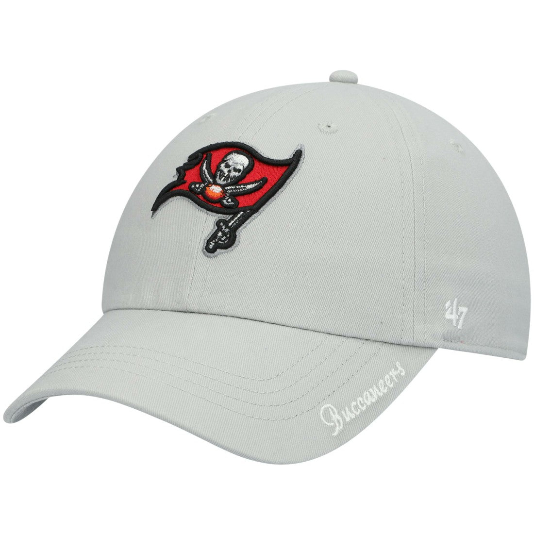 Tampa Bay Buccaneers '47 Women's Miata Clean Up Primary Adjustable Hat Pewter - 47 brand