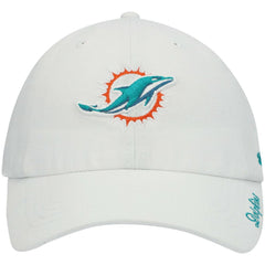 Miami Dolphins '47 Women's Miata Clean Up Logo Adjustable Hat White - 47 brand