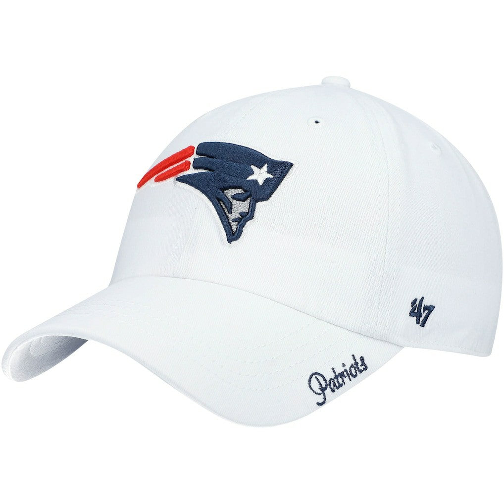 New England Patriots '47 Women's Miata Clean Up Logo Adjustable Hat White - 47 brand