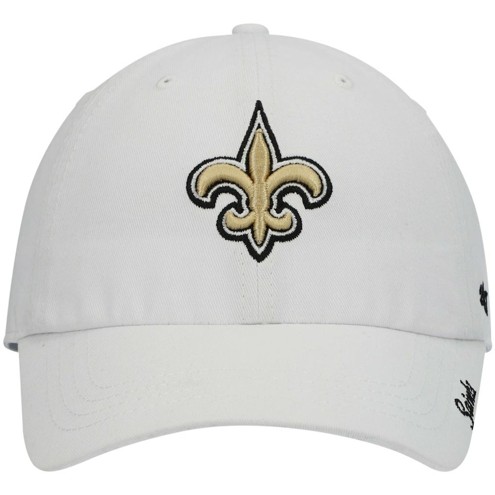 New Orleans Saints '47 Women's Miata Clean Up Logo Adjustable Hat White - 47 brand