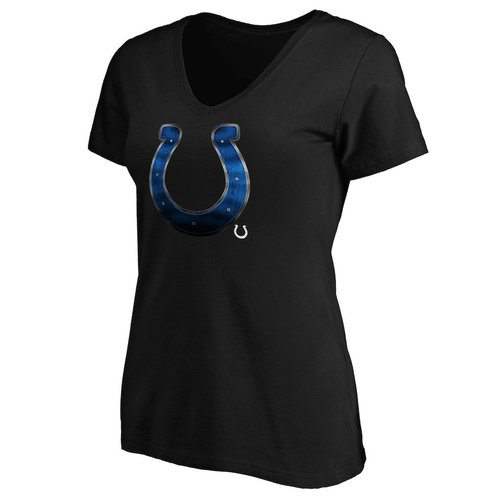 Indianapolis Colts Women's Midnight Mascot Logo V-Neck T-Shirt Black - NFL
