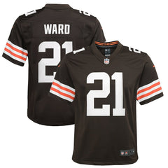 Denzel Ward Cleveland Browns Youth Game Jersey Brown - Nike