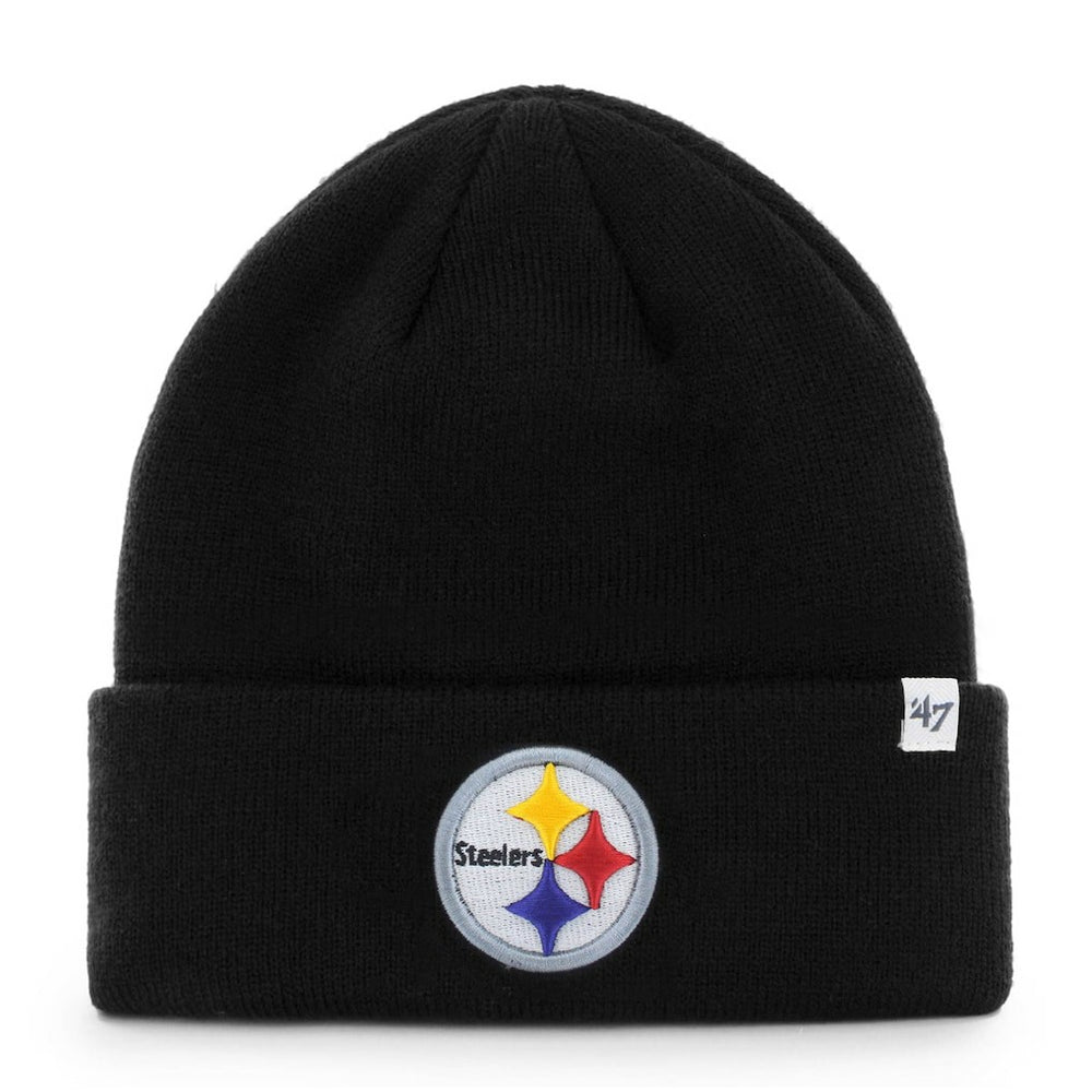 Pittsburgh Steelers '47 Primary Basic Cuffed Knit Hat Black - 47 brand