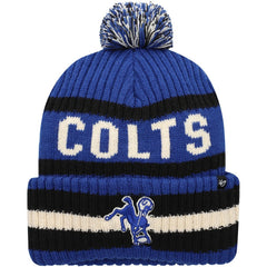 Indianapolis Colts '47 Bering Cuffed Knit Hat with Pom Royal - 47 brand