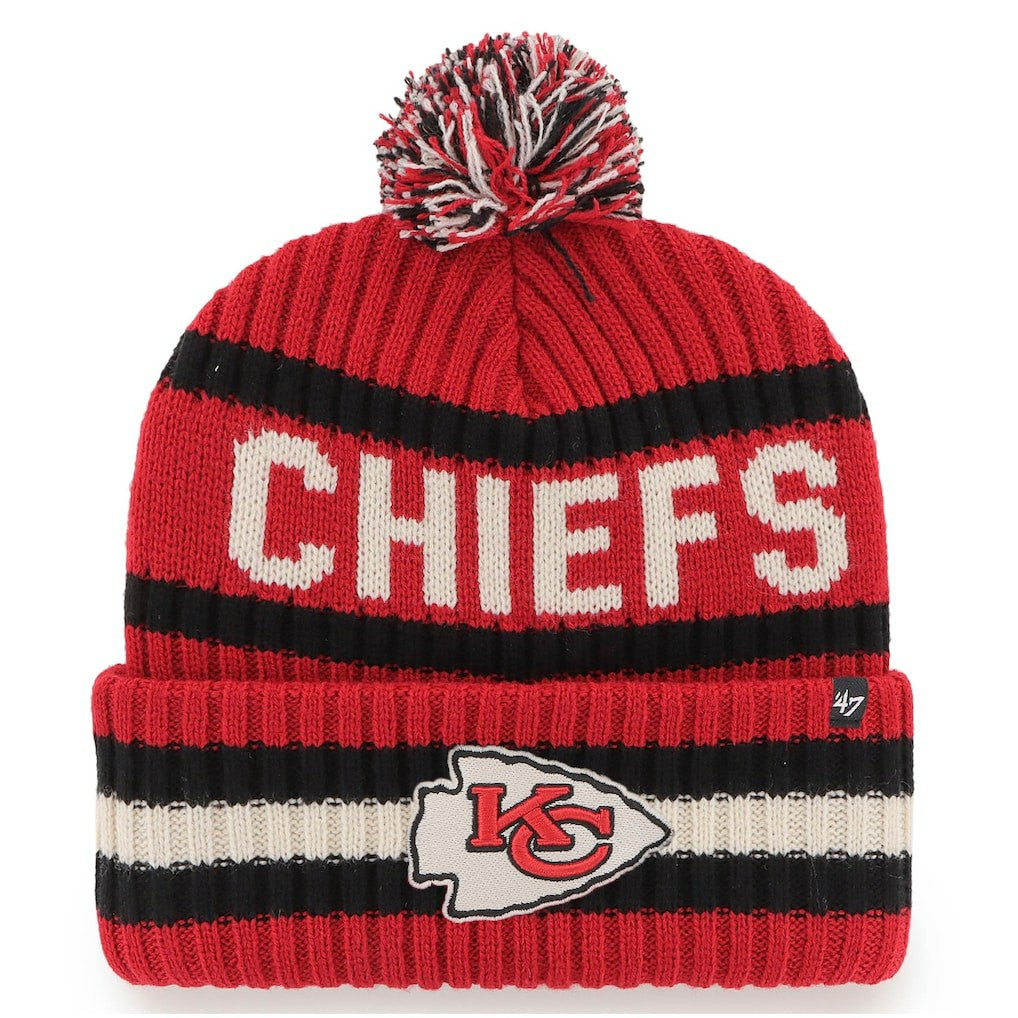 Kansas City Chiefs '47 Bering Cuffed Knit Hat with Pom Red - 47 brand