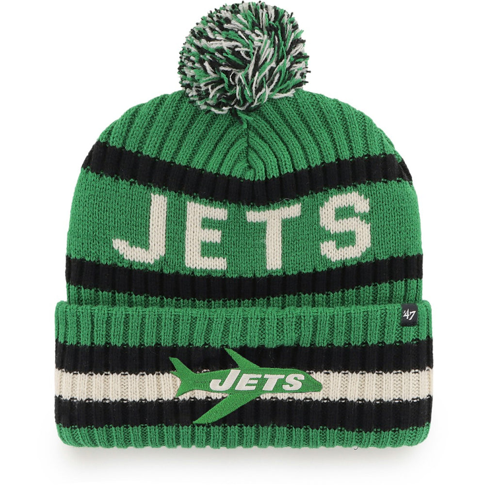 New York Jets '47 Bering Cuffed Knit Hat with Pom Kelly Green - 47 brand
