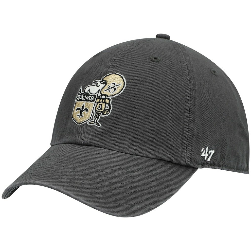 New Orleans Saints '47 Clean Up Adjustable Hat Charcoal - 47 brand