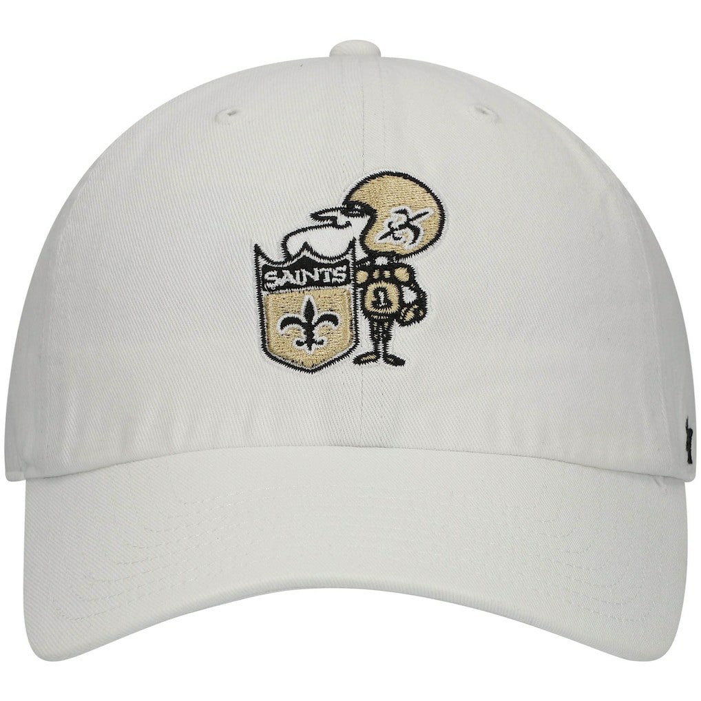 New Orleans Saints '47 Clean Up Adjustable Hat White - 47 brand