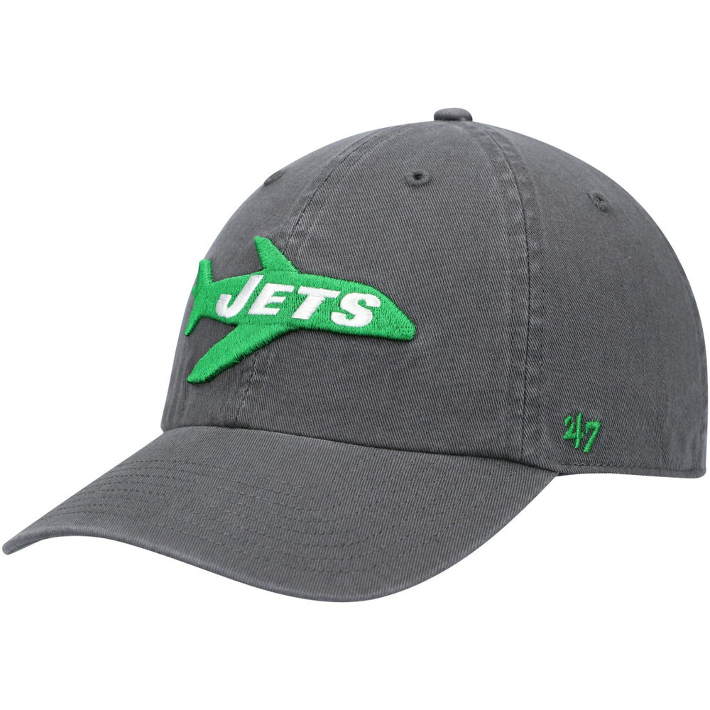 New York Jets '47 Clean Up Adjustable Hat Charcoal - 47 brand