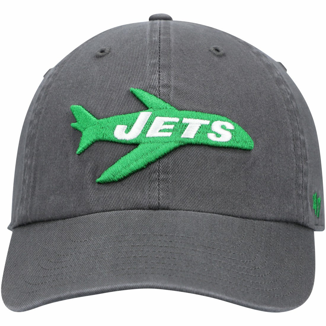 New York Jets '47 Clean Up Adjustable Hat Charcoal - 47 brand
