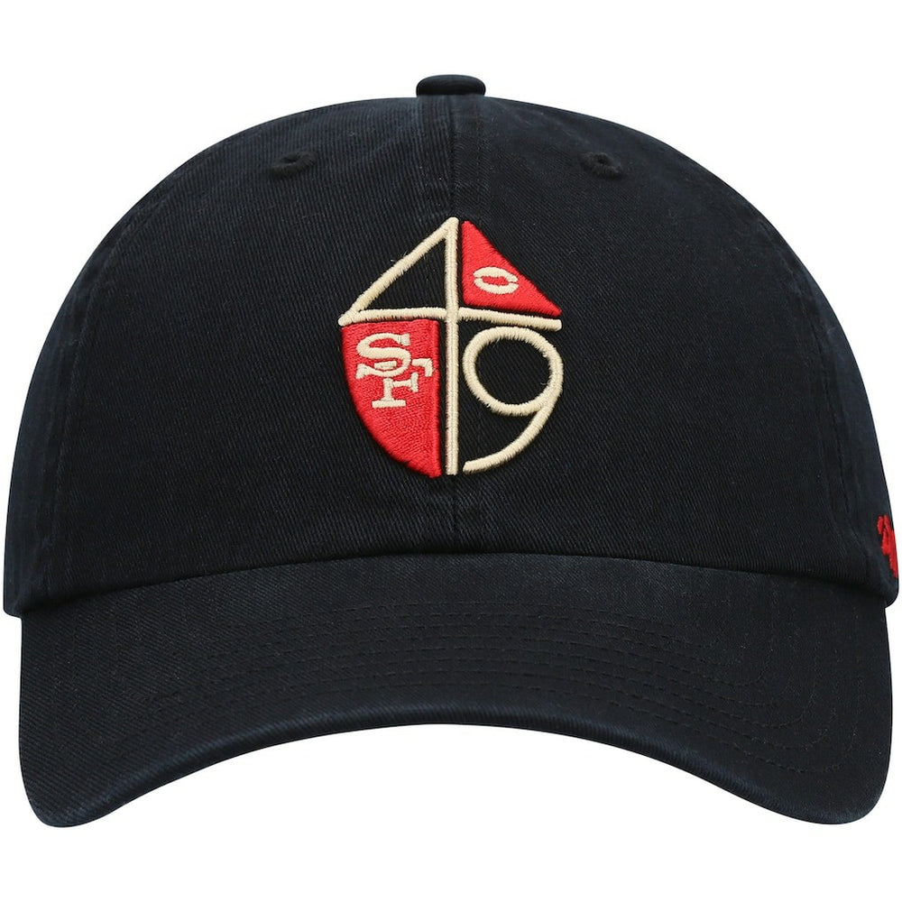 San Francisco 49ers '47 Clean Up Adjustable Hat Black - 47 brand
