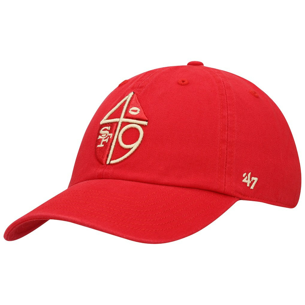 San Francisco 49ers '47 Clean Up Adjustable Hat Scarlet - 47 brand