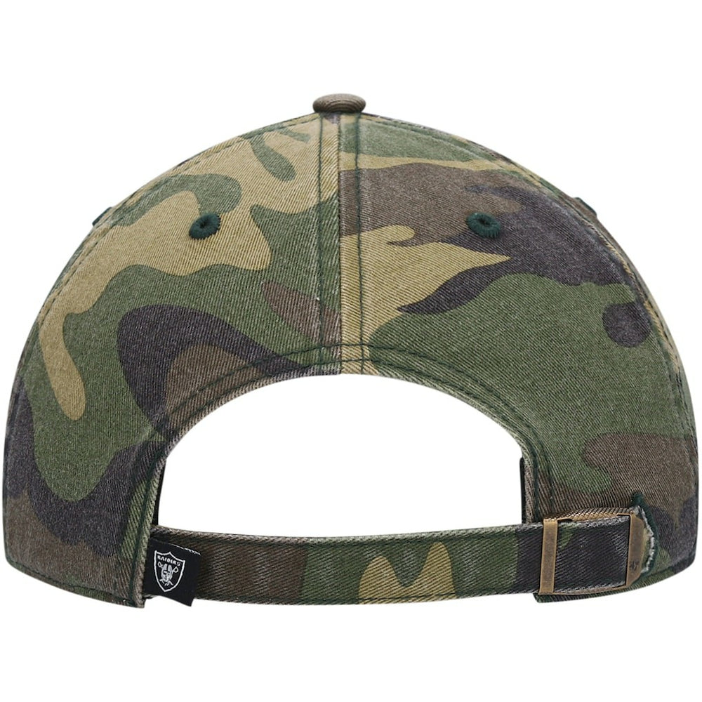 Las Vegas Raiders '47 Woodland Clean Up Adjustable Hat Camo - 47 brand
