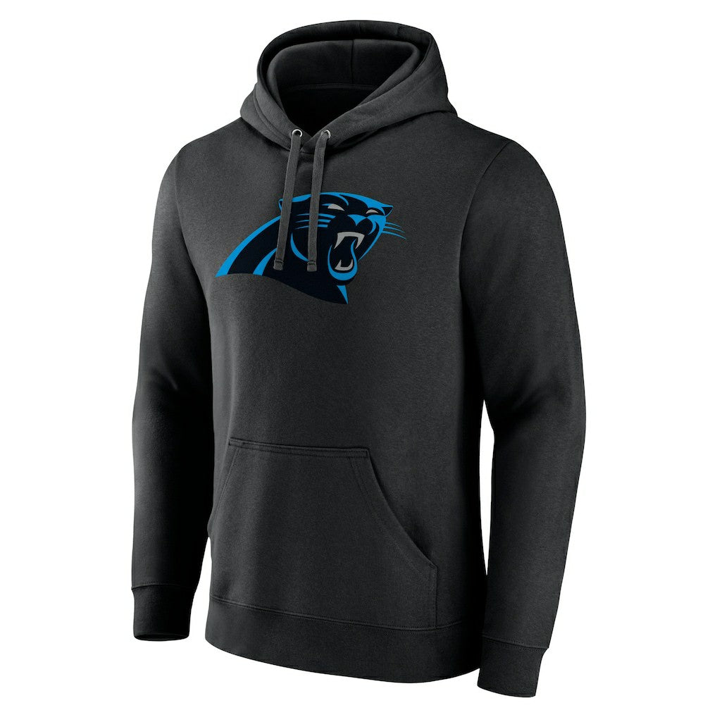 Carolina Panthers Primary Logo Fitted Pullover Hoodie Black - NFL