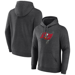 Tampa Bay Buccaneers Primary Logo Fitted Pullover Hoodie Charcoal - NFL