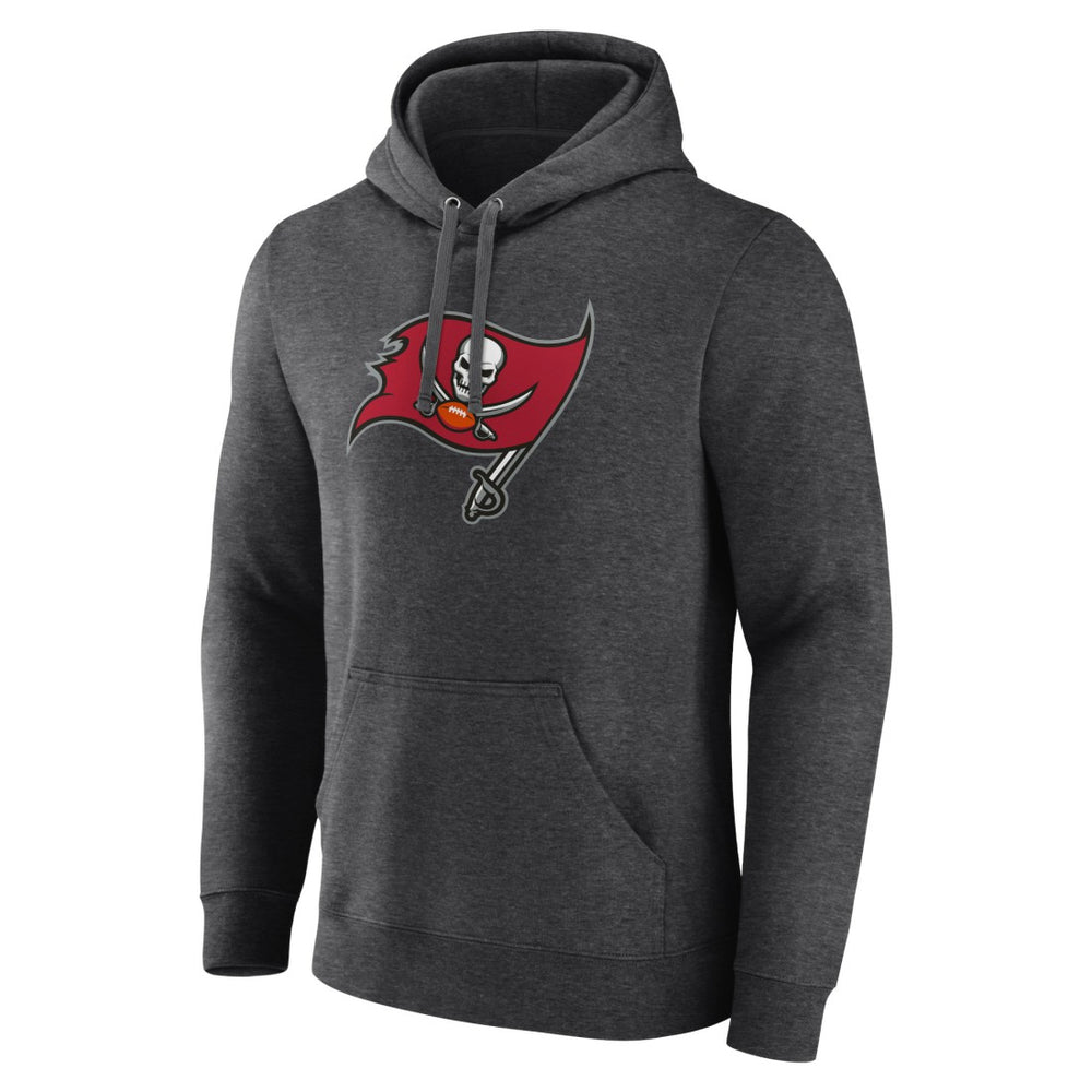 Tampa Bay Buccaneers Primary Logo Fitted Pullover Hoodie Charcoal - NFL