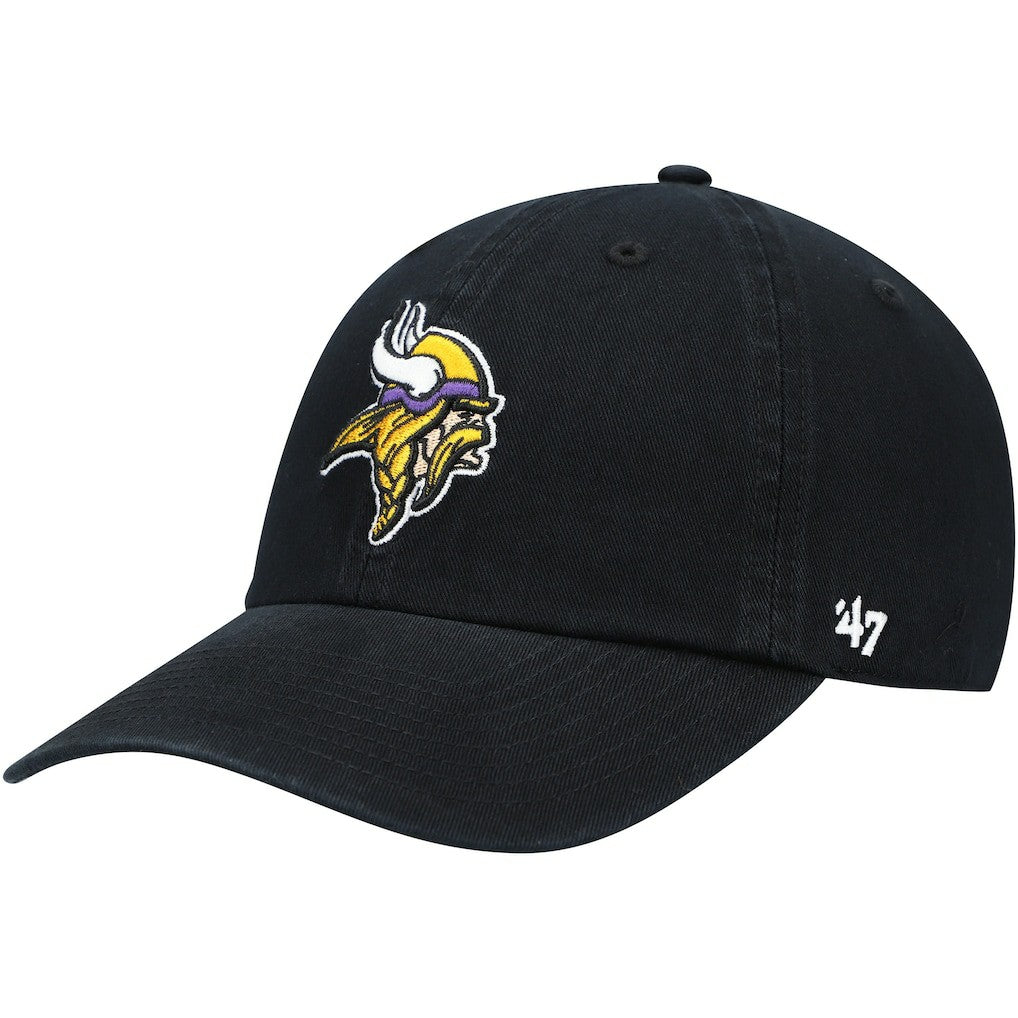 Minnesota Vikings '47 Secondary Clean Up Adjustable Hat Black - 47 brand