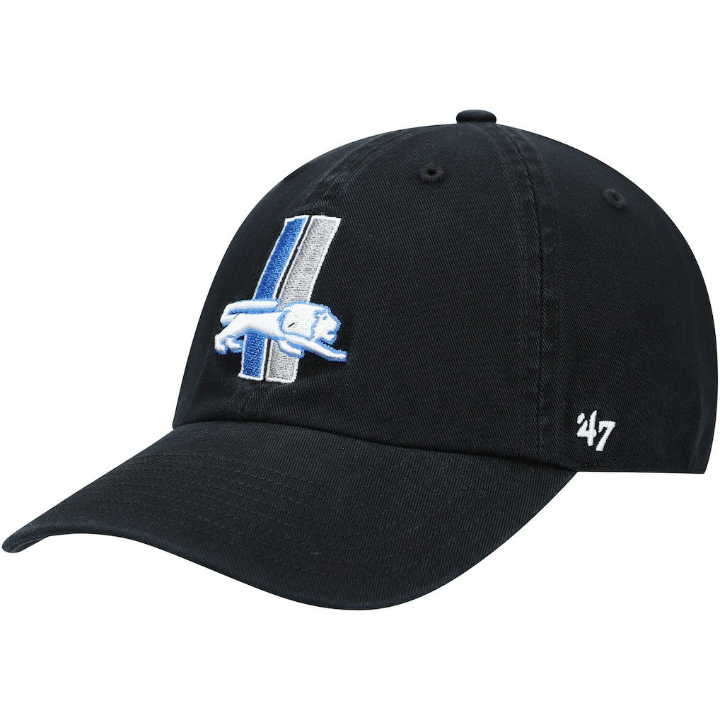 Detroit Lions '47 Clean Up Adjustable Hat Black - 47 brand