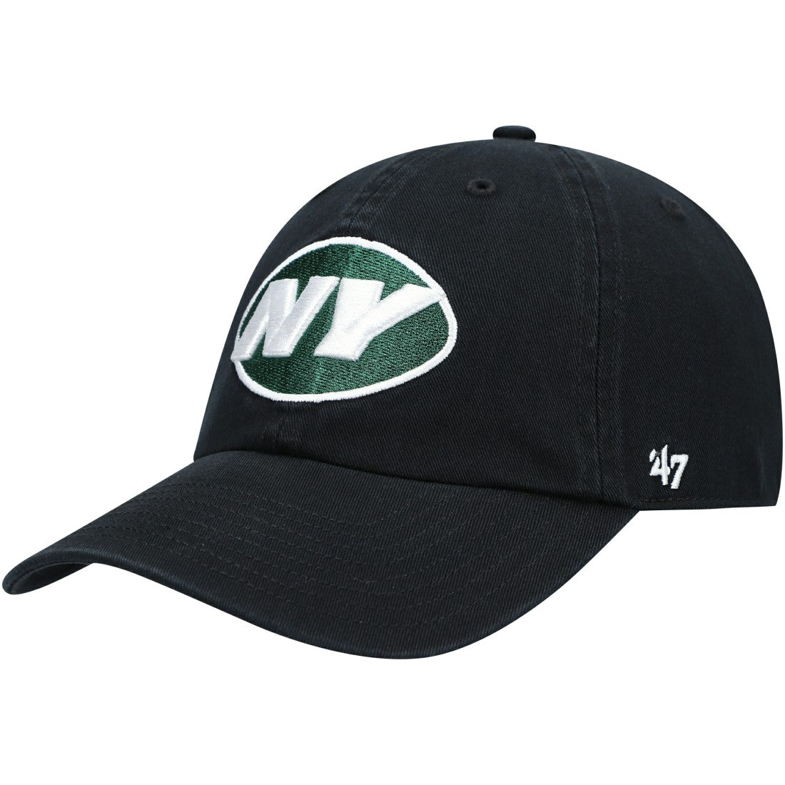 New York Jets '47 Clean Up Alternate Adjustable Hat Black - 47 brand