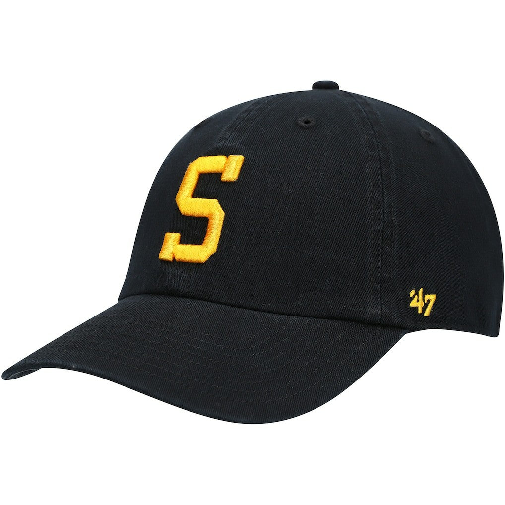 Pittsburgh Steelers '47 Clean Up Alternate Adjustable Hat Black - 47 brand