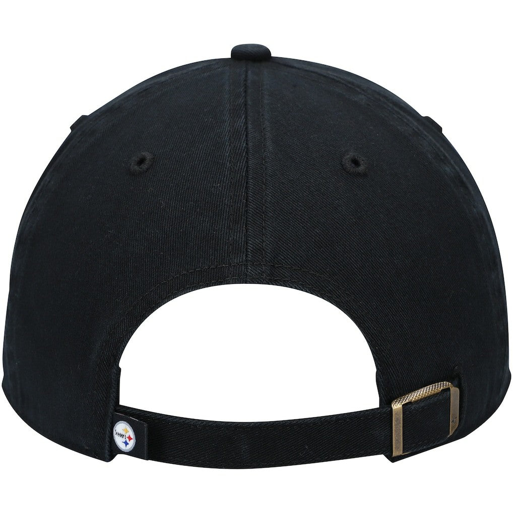 Pittsburgh Steelers '47 Clean Up Alternate Adjustable Hat Black - 47 brand