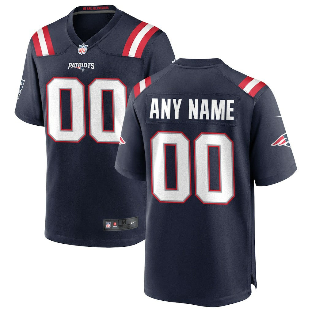 New England Patriots Custom Game Jersey Navy - Nike