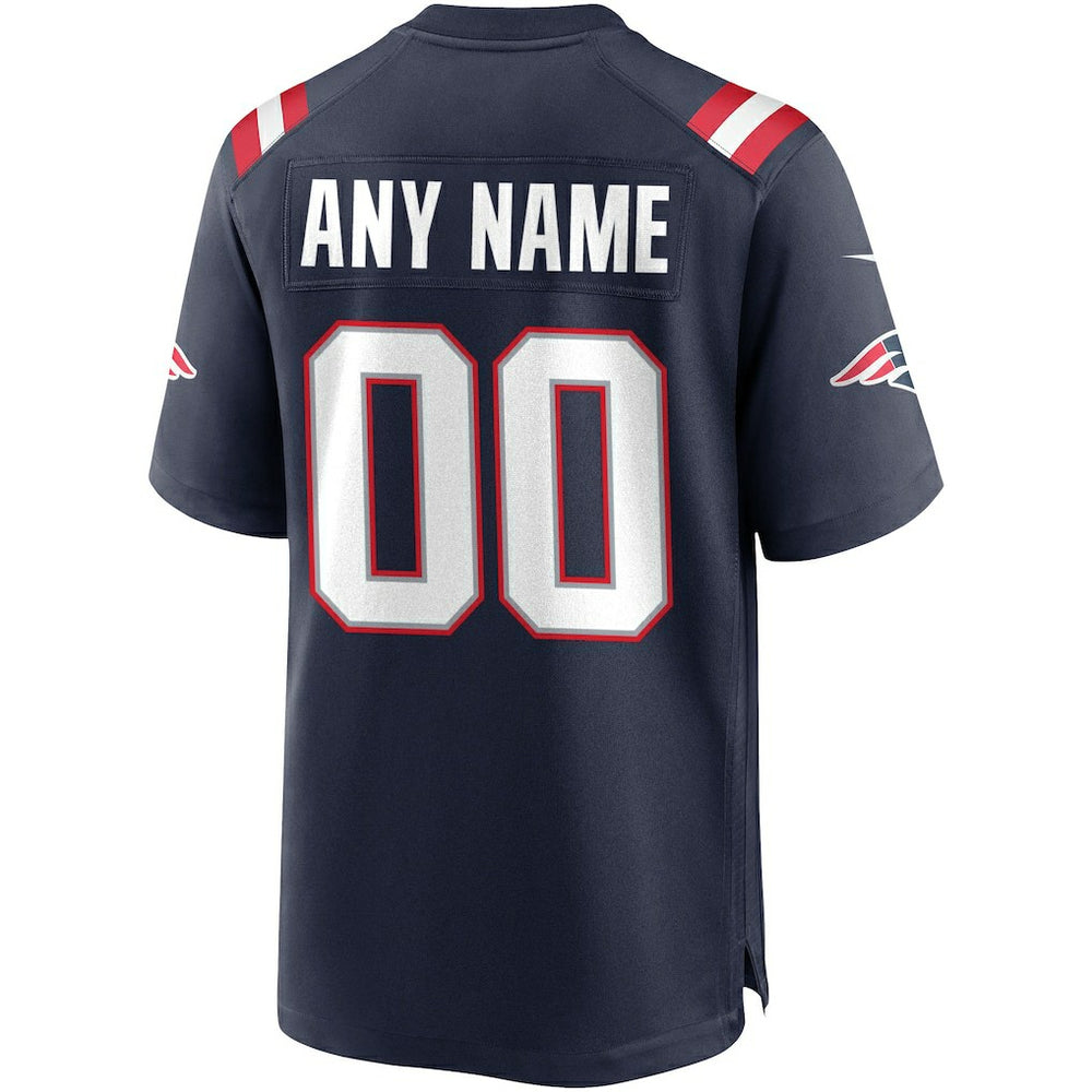 New England Patriots Custom Game Jersey Navy - Nike