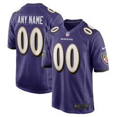 Baltimore Ravens Custom Game Jersey Purple - Nike