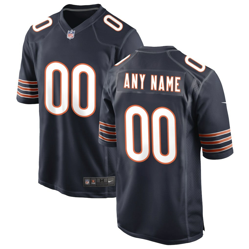 Chicago Bears Custom Game Jersey Navy - Nike