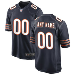 Chicago Bears Custom Game Jersey Navy - Nike