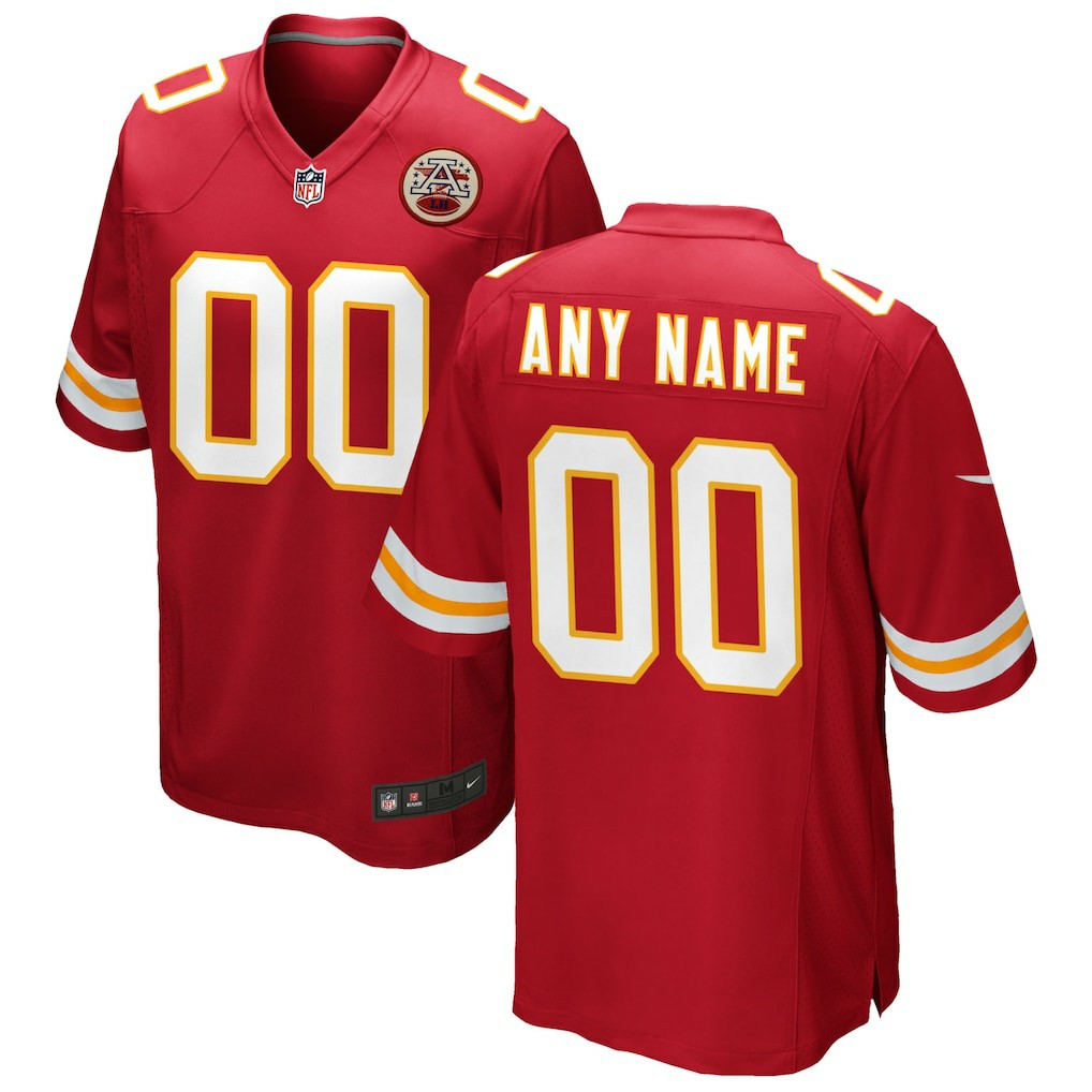 Kansas City Chiefs Custom Game Jersey Red - Nike