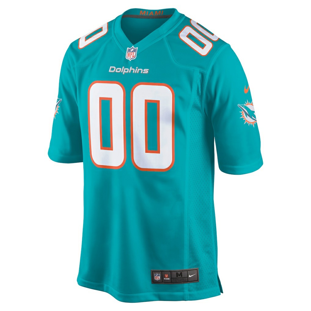 Miami Dolphins Custom Game Jersey Aqua - Nike