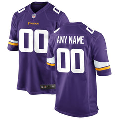 Minnesota Vikings Custom Game Jersey Purple - Nike