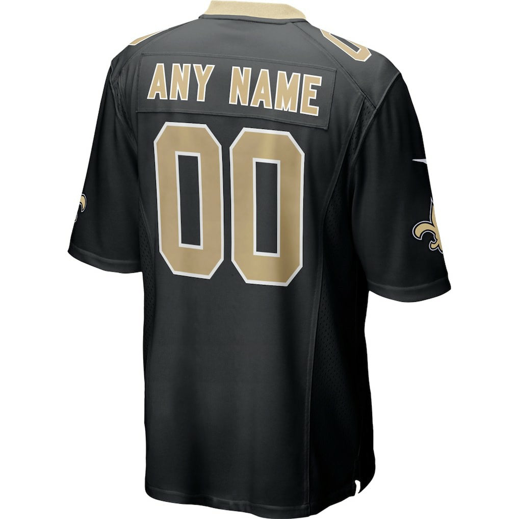 New Orleans Saints Custom Game Jersey - Black | NFL Jerseys