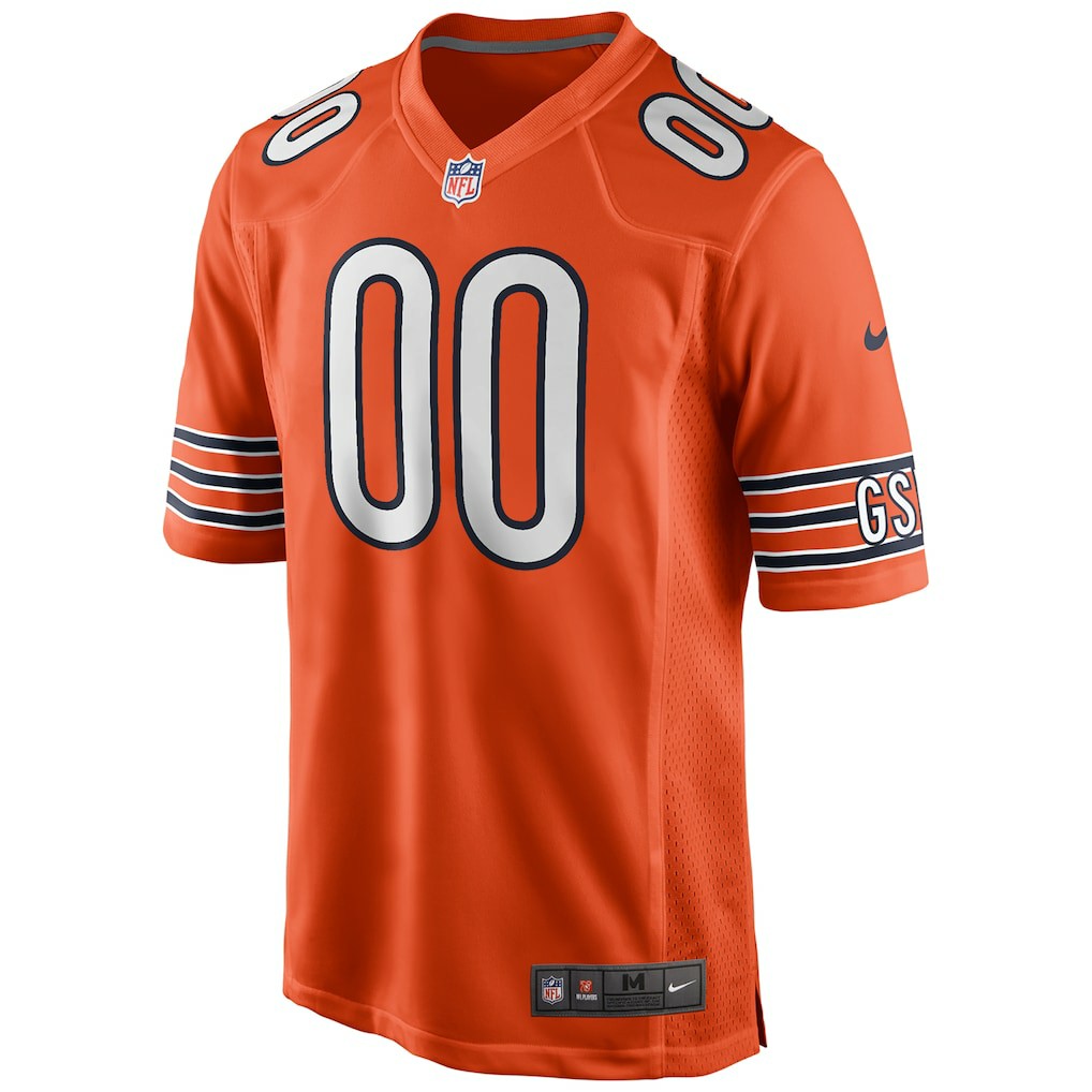 Chicago Bears Alternate Custom Game Jersey Orange - Nike
