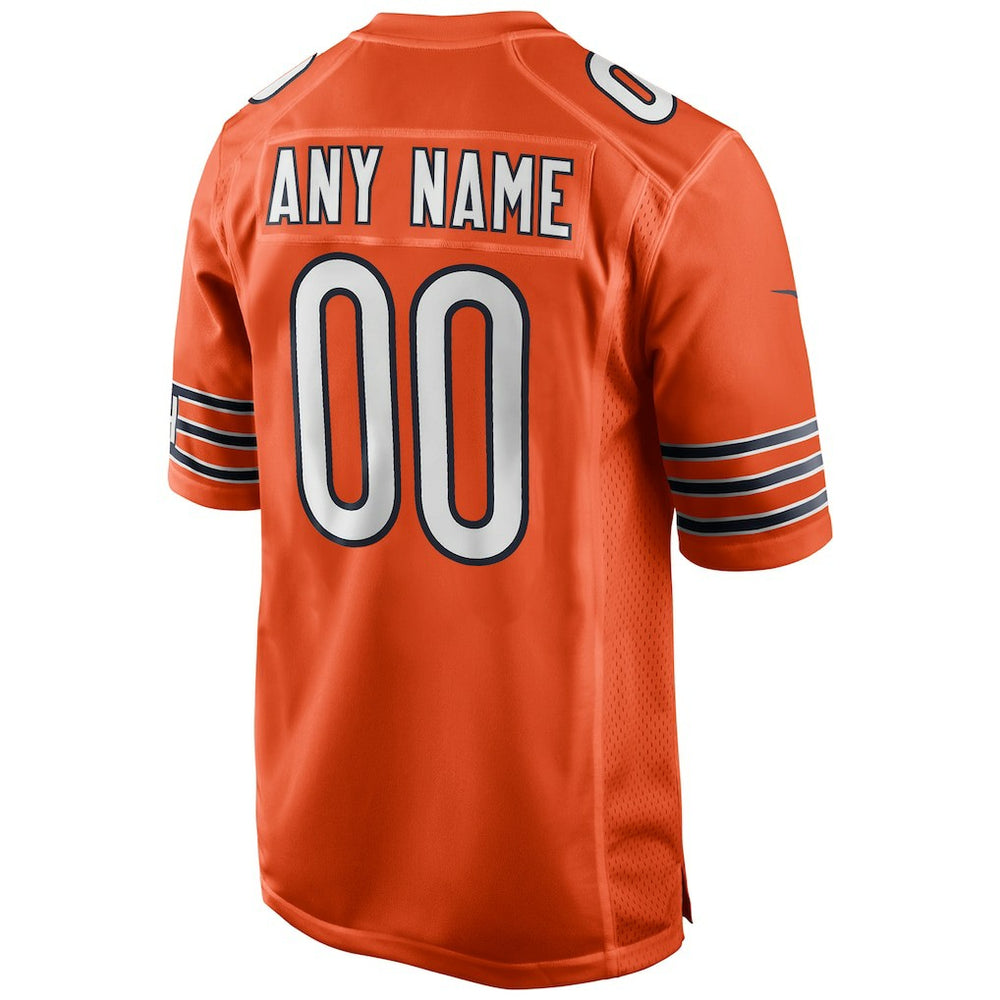 Chicago Bears Alternate Custom Game Jersey Orange - Nike