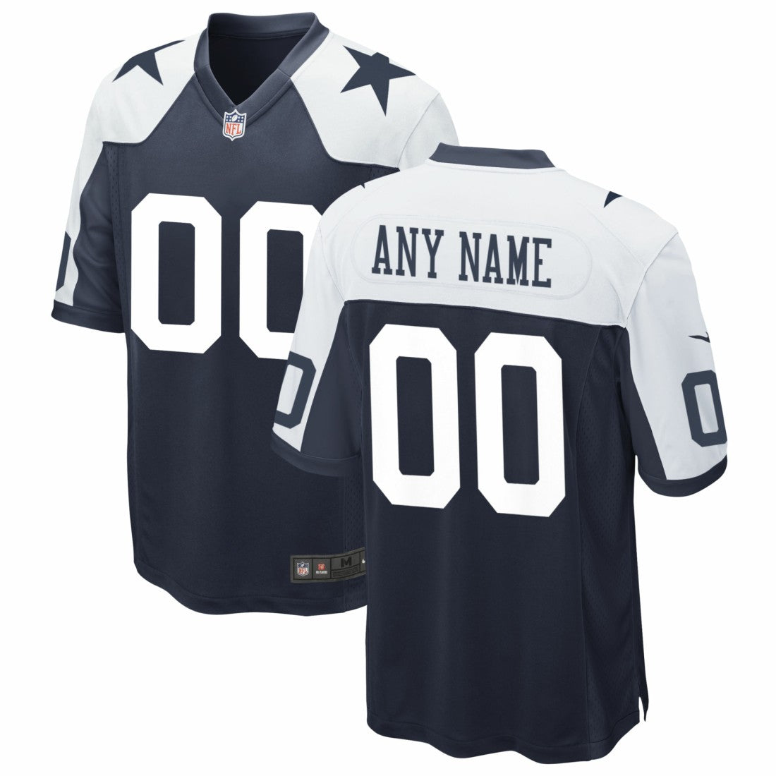 Dallas Cowboys Alternate Custom Game Jersey Navy - Nike