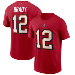 Tom Brady Tampa Bay Buccaneers Name & Number T-Shirt Red - Nike